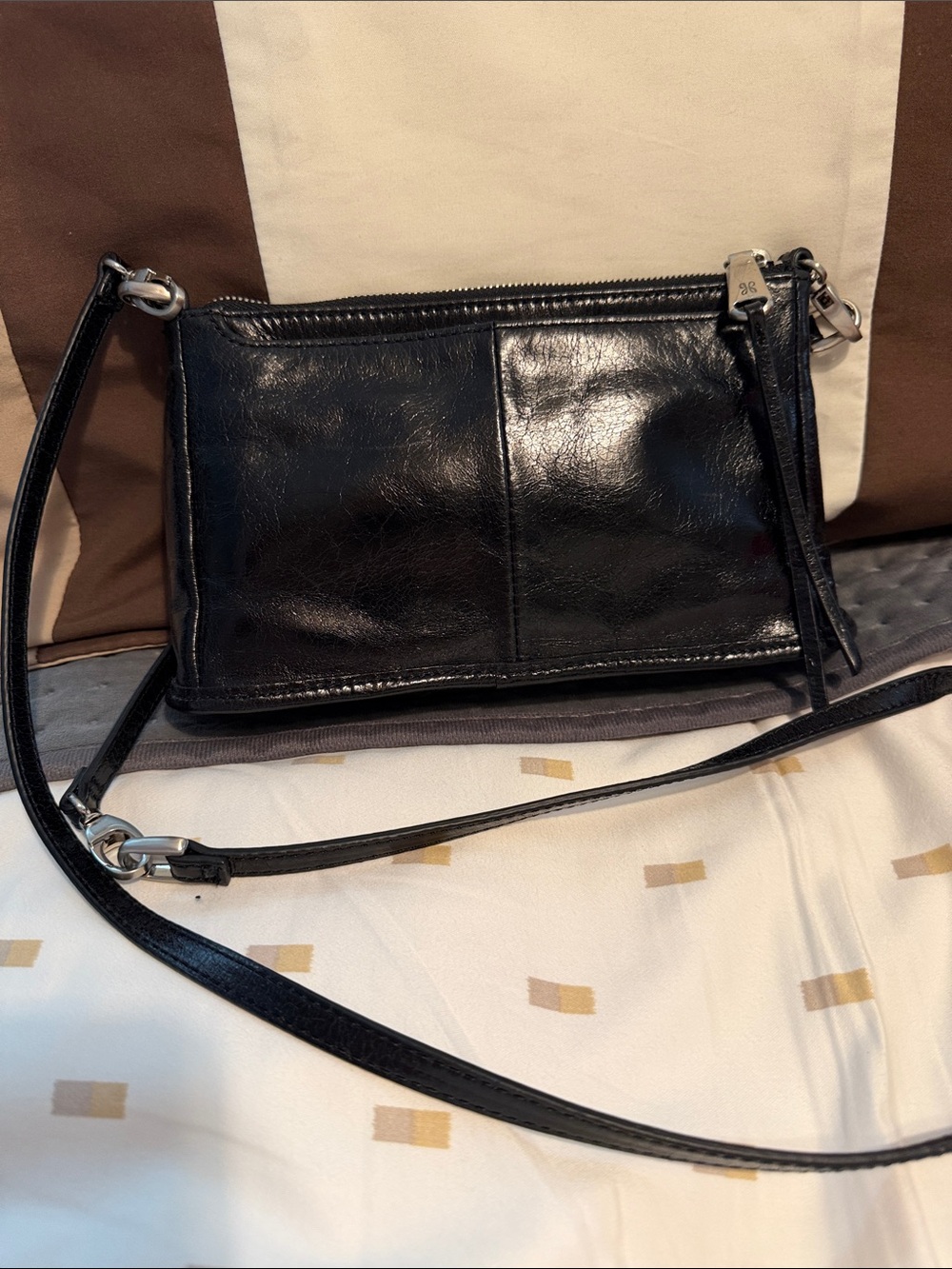 HOBO Black Leather Crossbody Bag